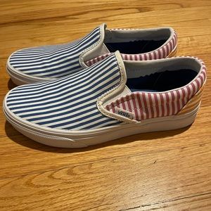 Colorful stripped vans